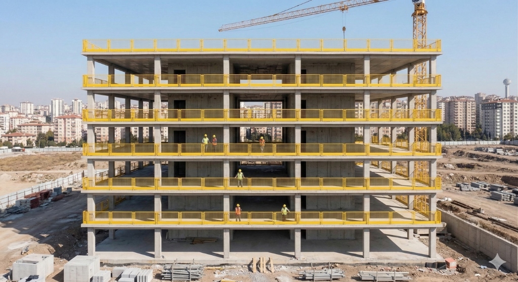 COVEREDGE kenar koruma bariyeri şantiye uygulaması