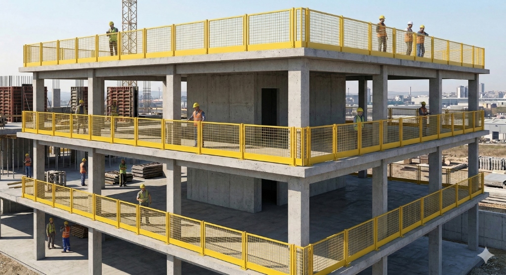 COVEREDGE Güvenlik Bariyeri - Çok Katlı Şantiye Uygulaması